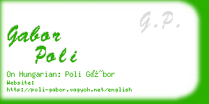 gabor poli business card